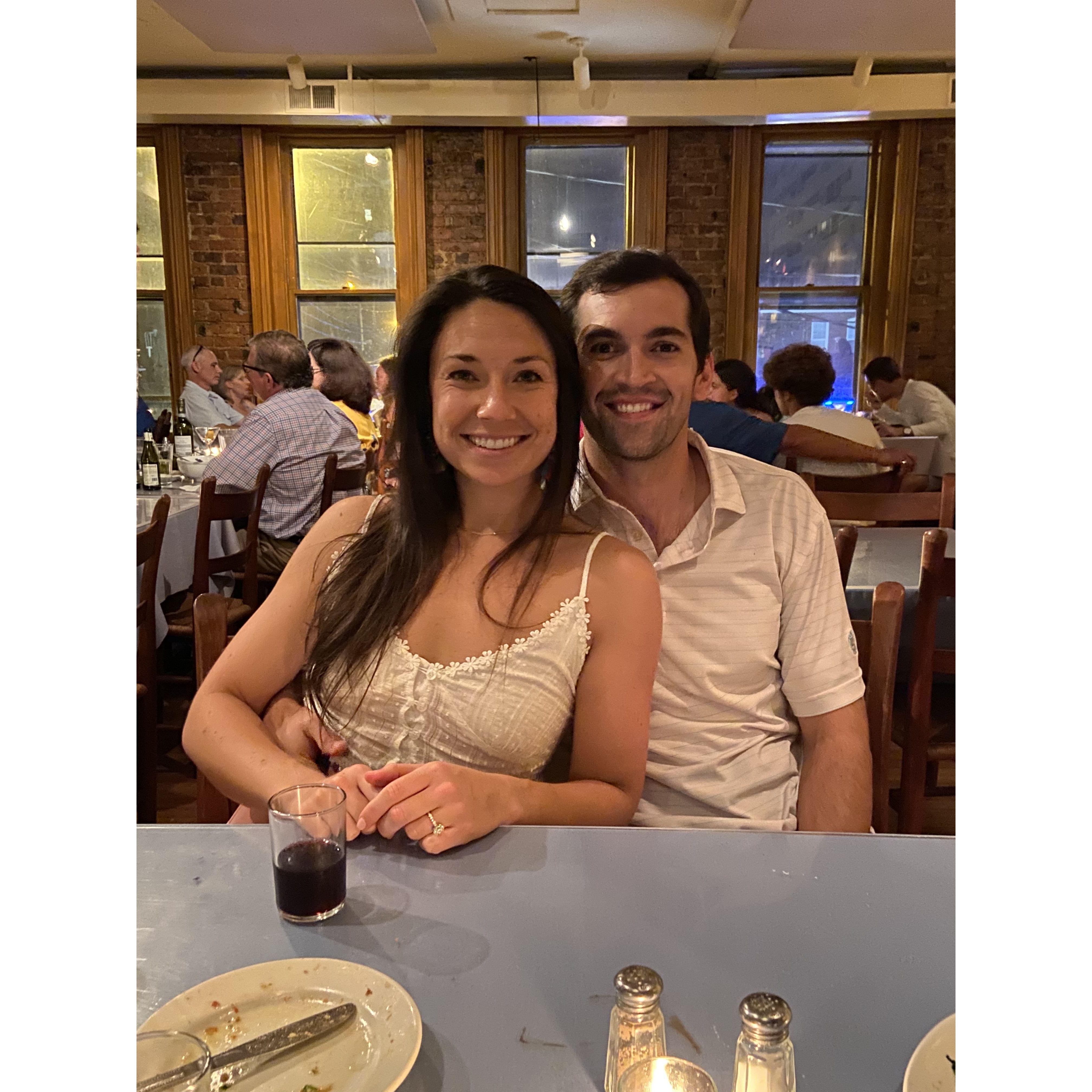 Surprise engagement dinner with Christine & Joe