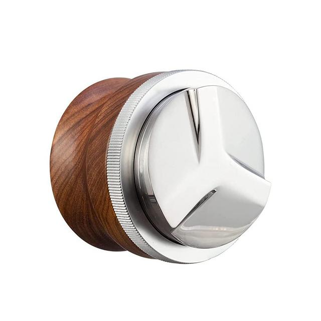 GURUDAR 58mm Coffee Distributor, Espresso Palm Tamper, Adjustable Height Coffee Leveler Tool with Three Angled Slope Stainless Steel Base & Walnut Handle Fits for 58mm Breville Portafilter