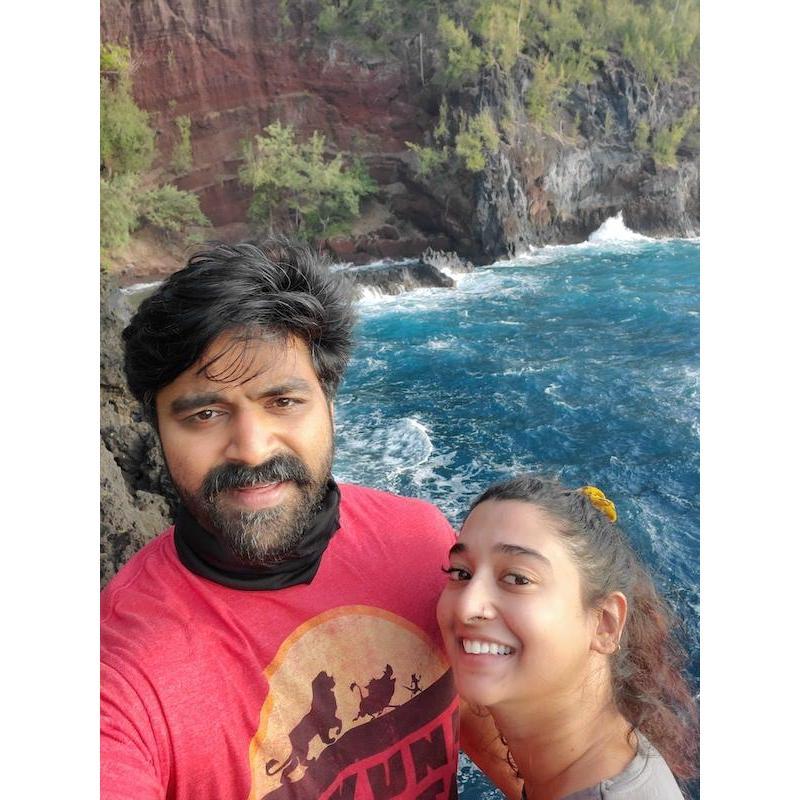 A few hours before Ajesh proposed in Hawaii! That day was full of hiking, cliff jumping, and so much love and adventure <3