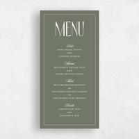 Green Wedding Menu - Trogir