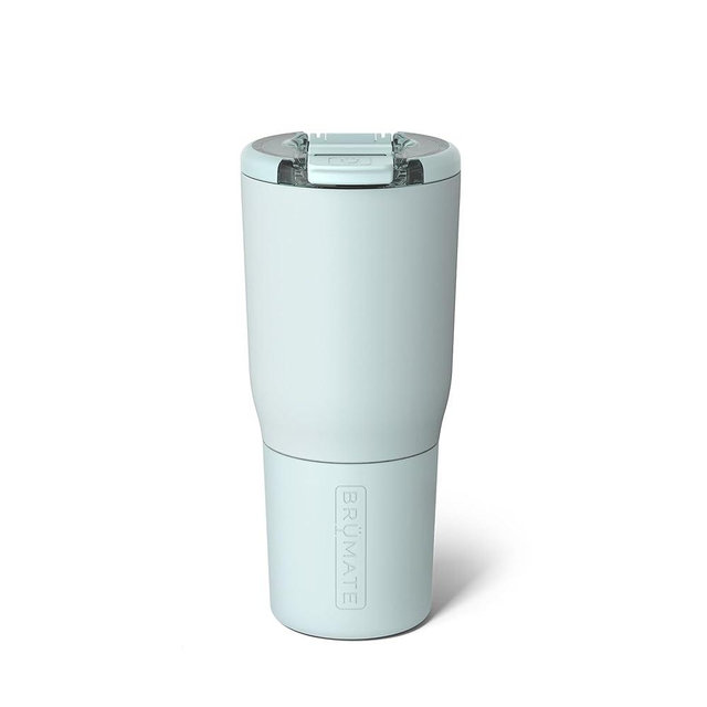BrüMate Nav 25oz 100% Leak Proof Insulated Travel Tumbler with Magnetic BevLock™ Lid - Double Wall Cup-Holder Friendly Stainless Steel Mug (Blue Agave)