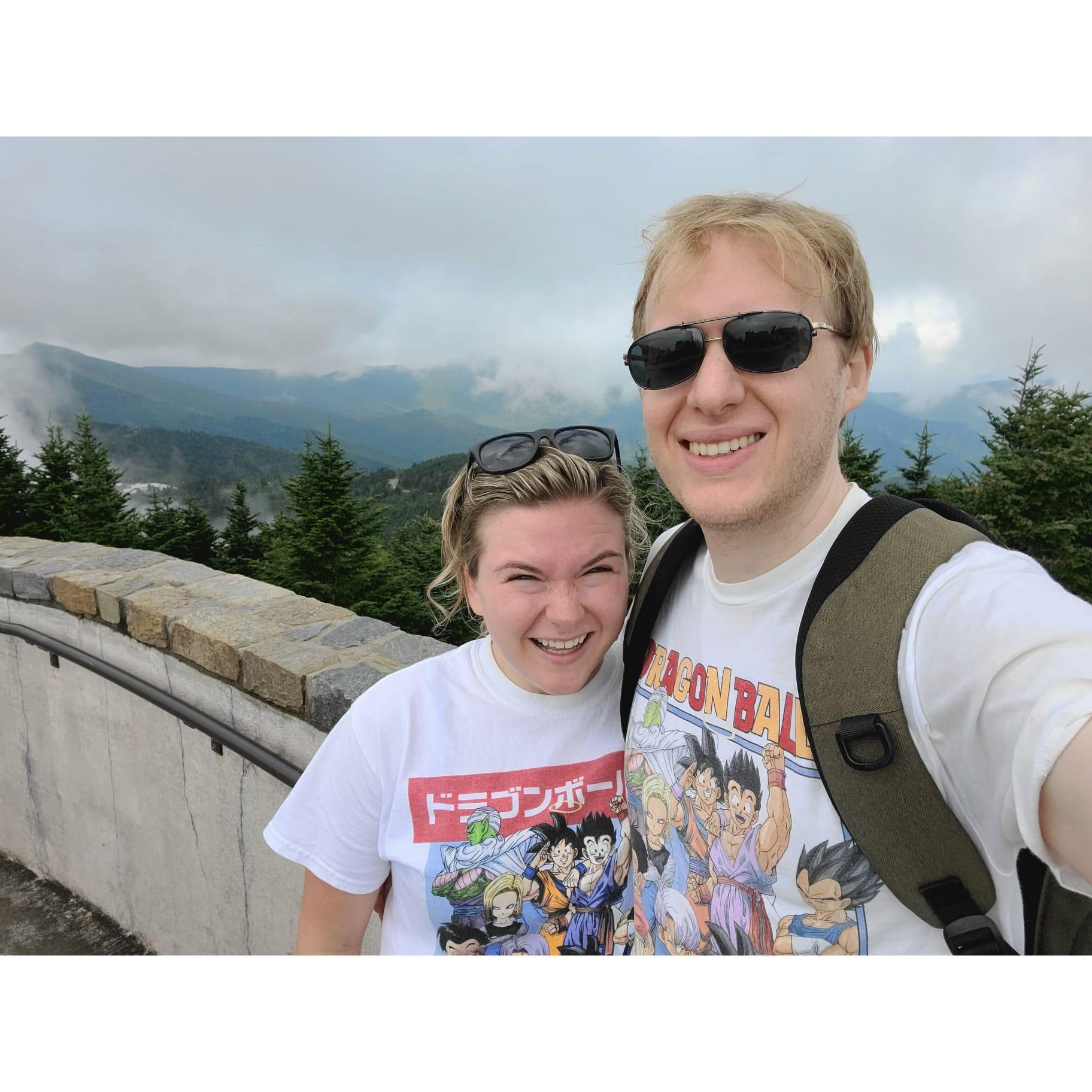 We hiked up to Mount Mitchell - highest point east of the Mississippi. Some driving may have been involved. 