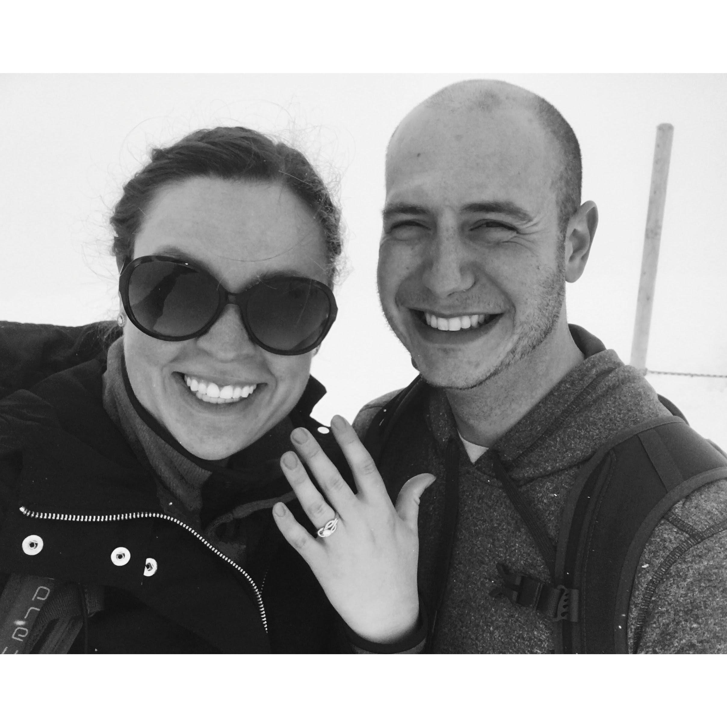 Right after he proposed!