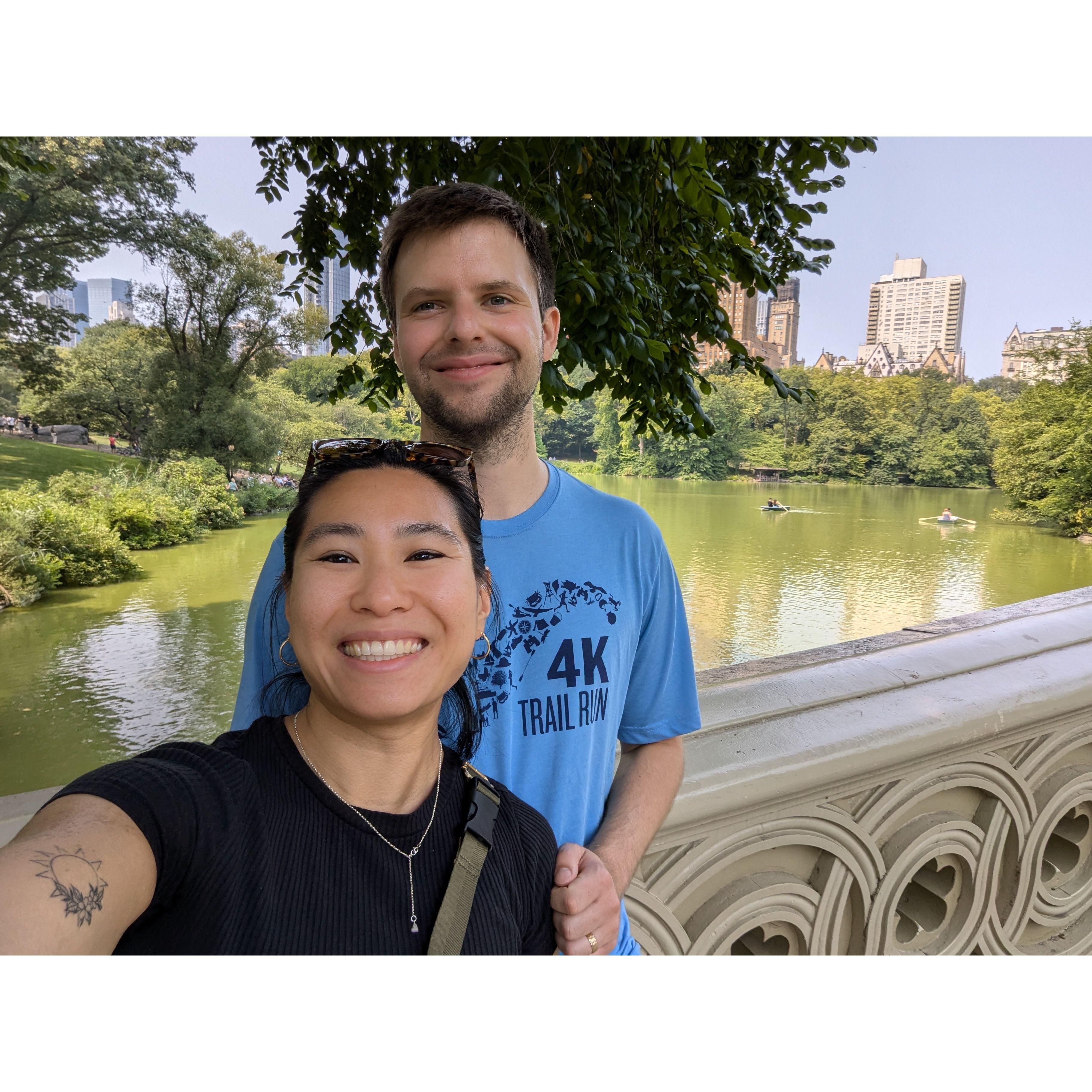 One of our many strolls in Central Park