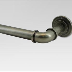 French Pipe Curtain Rod - Threshold™ (Size 36"-66" Color Pewter)