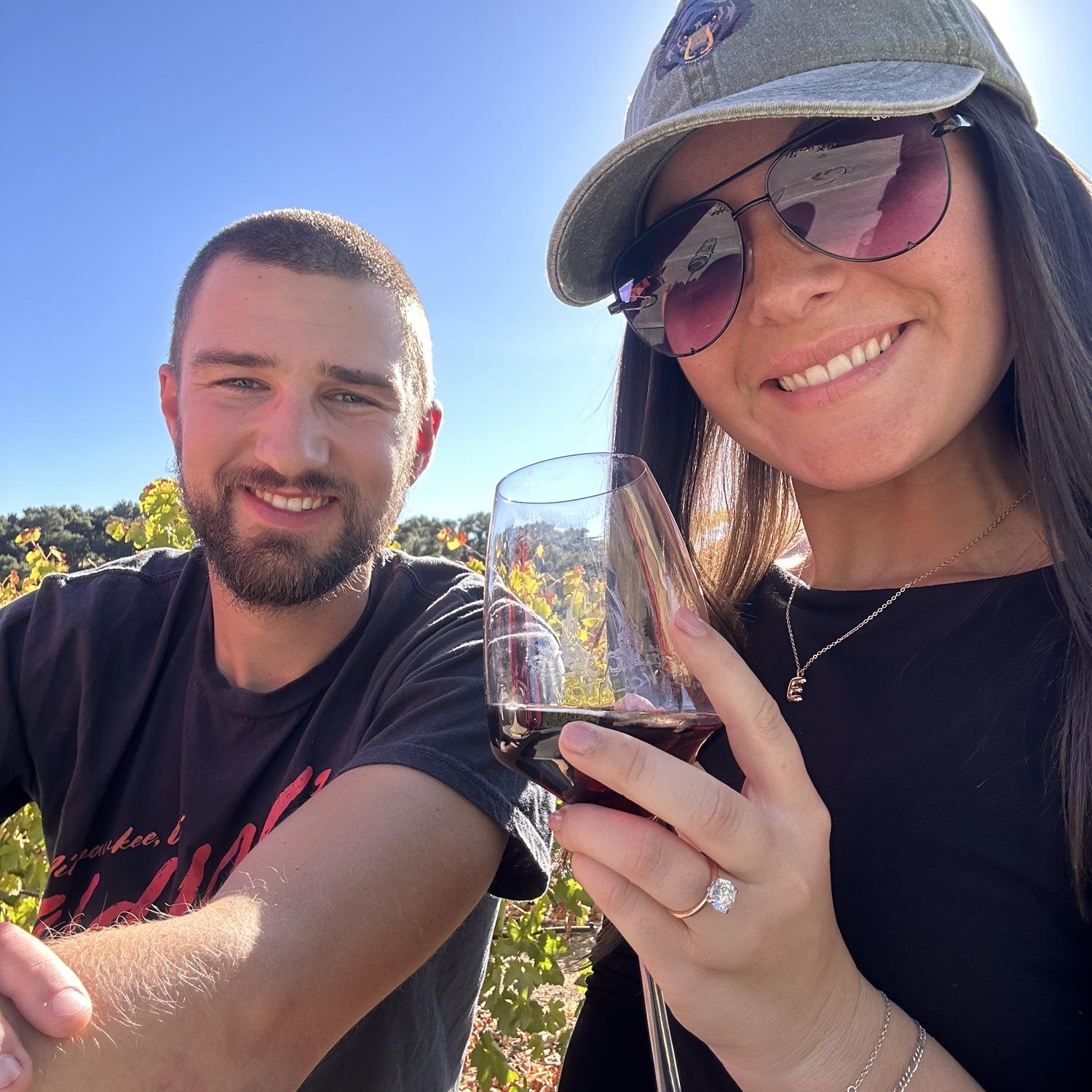 James and Emily at Pablo Robles, wine country - CA