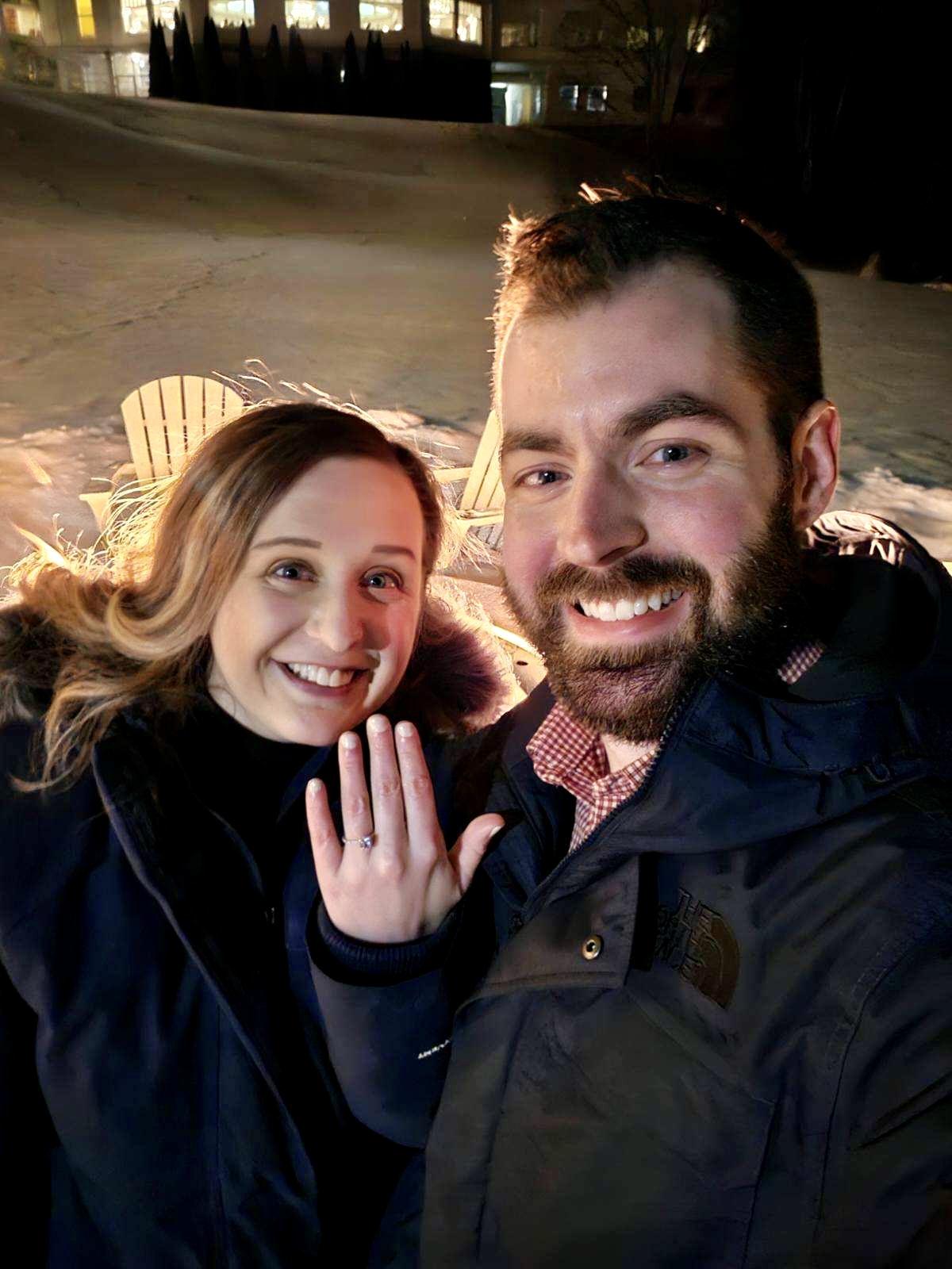 The proposal! March 9, 2023 at the Omni Mount Washington Resort Hotel