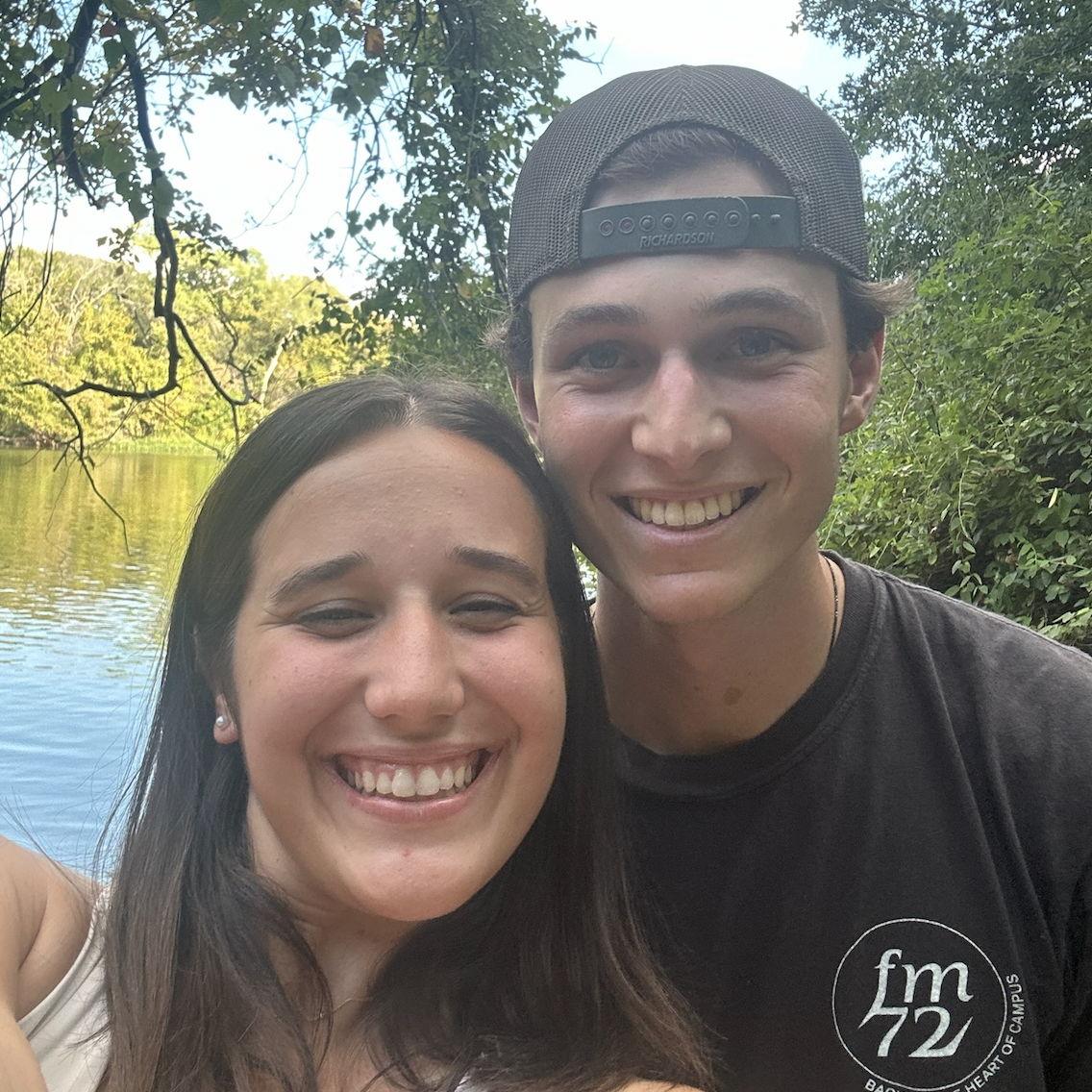 Our selfie from our very first date!