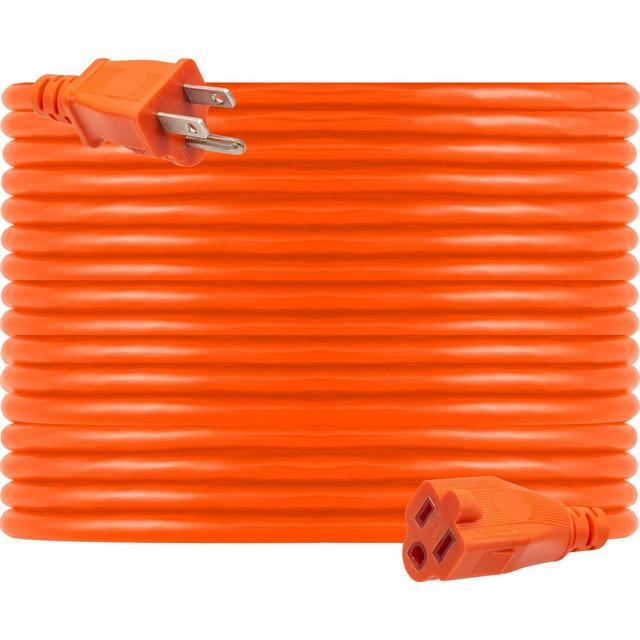 GE 1-Outlet Grounded Extension Cord Outdoor 16AWG 80' Orange