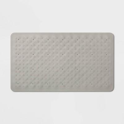 28"x16" Rubber Bath Mat Gray - Made By Design