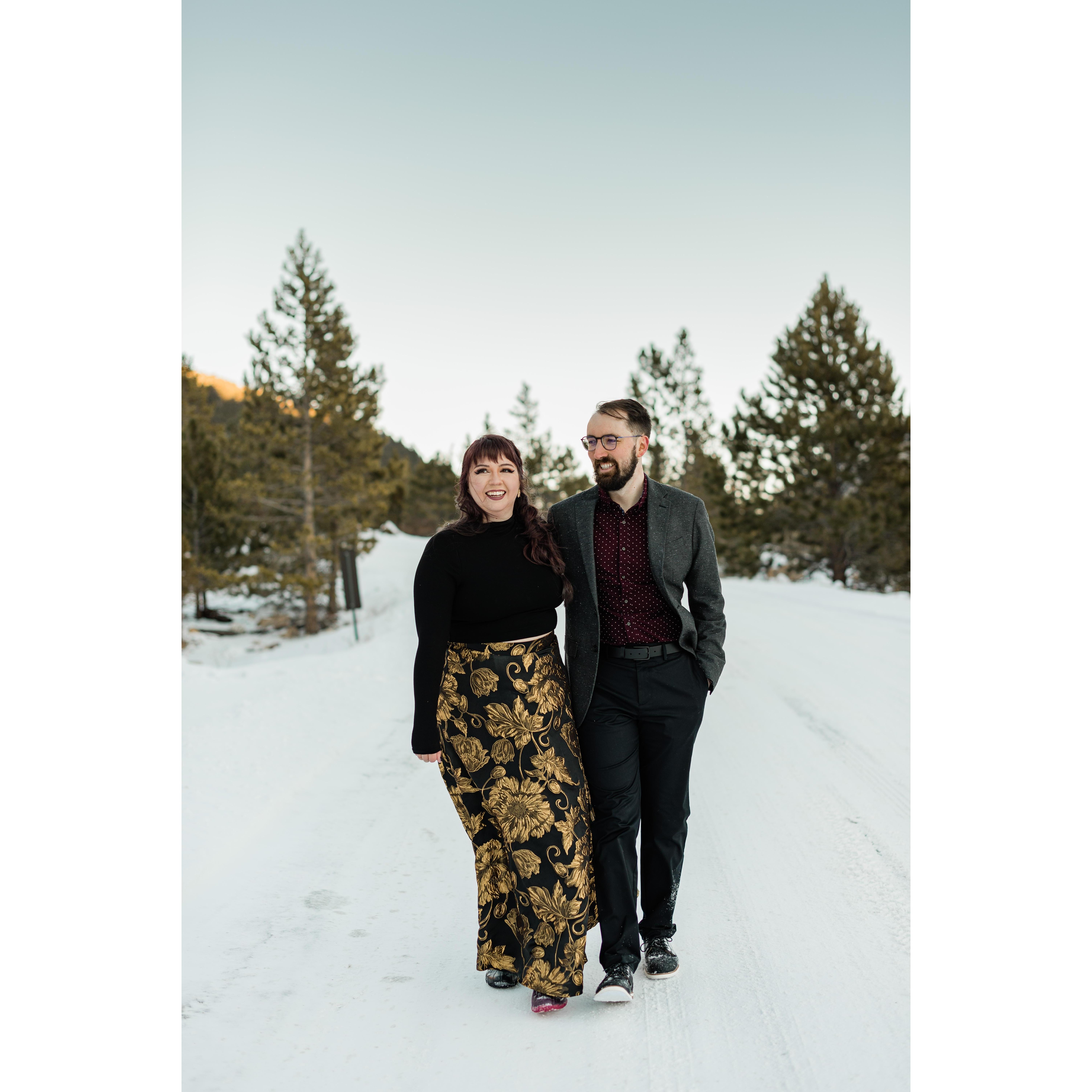 Engagement photos in Rocky Mountain National Park