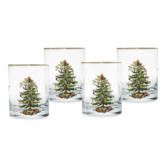Spode® Christmas Tree 14 oz. Double Old Fashioned Glasses (Set of 4)
