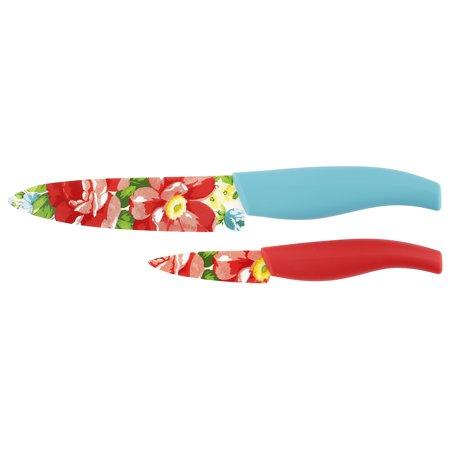 The Pioneer Woman Ceramic 3" & 6" Vintage Floral Knives, 2 Piece