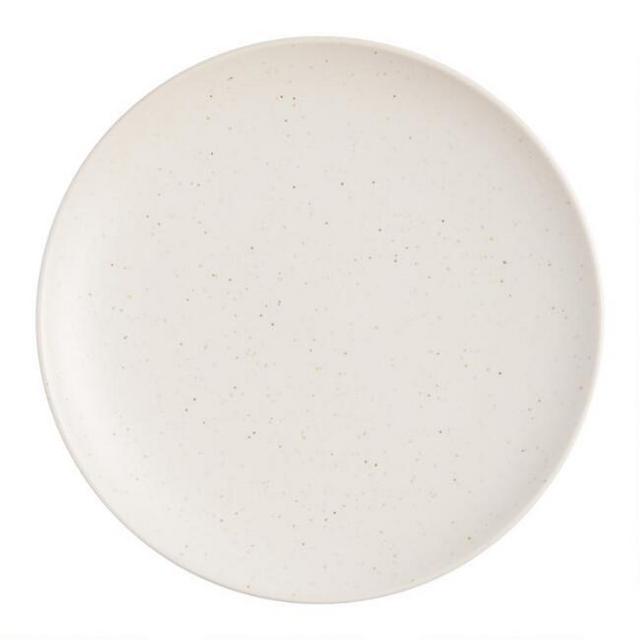 Cream Speckled Flekk Salad Plate