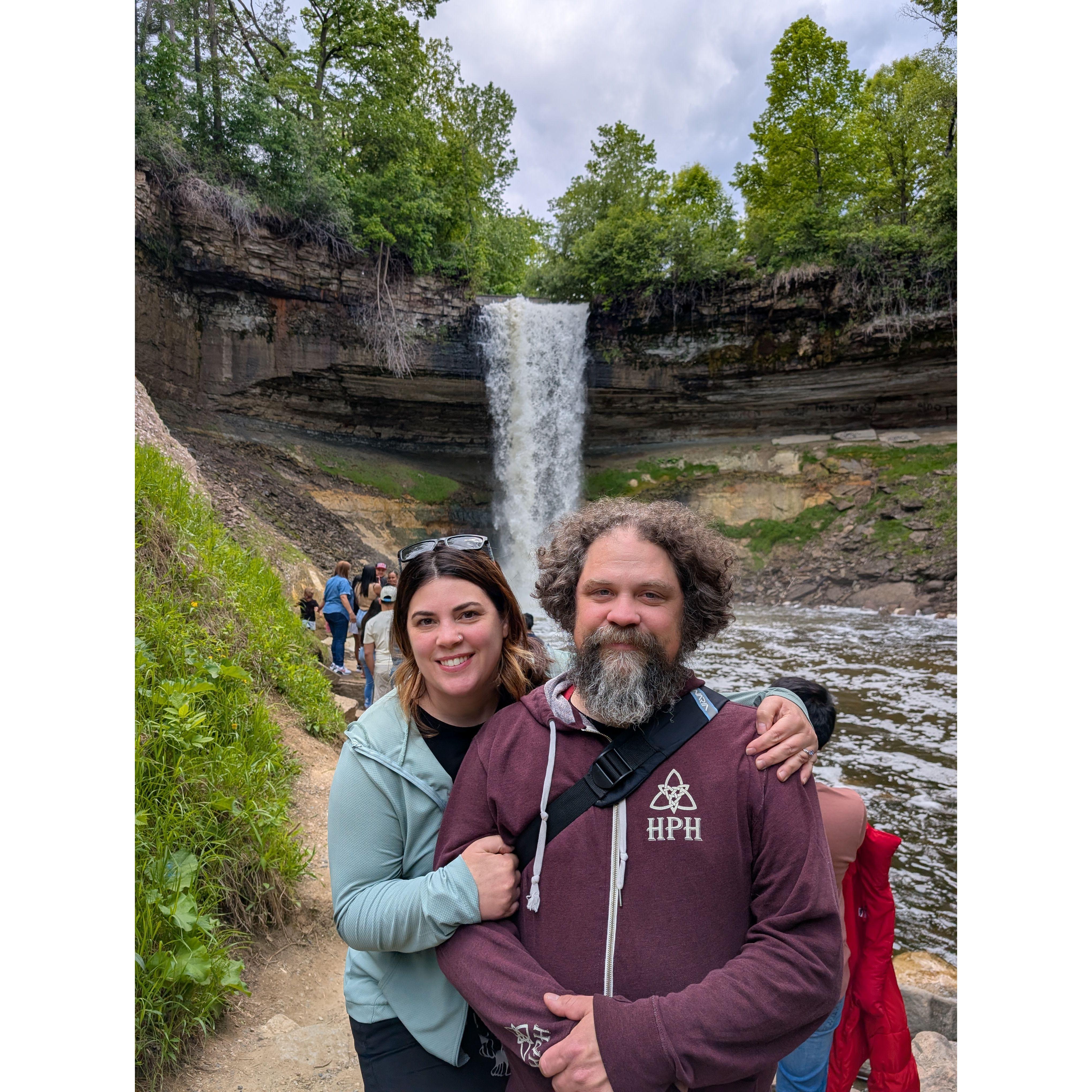 Abbe and her brother Matt at the falls.