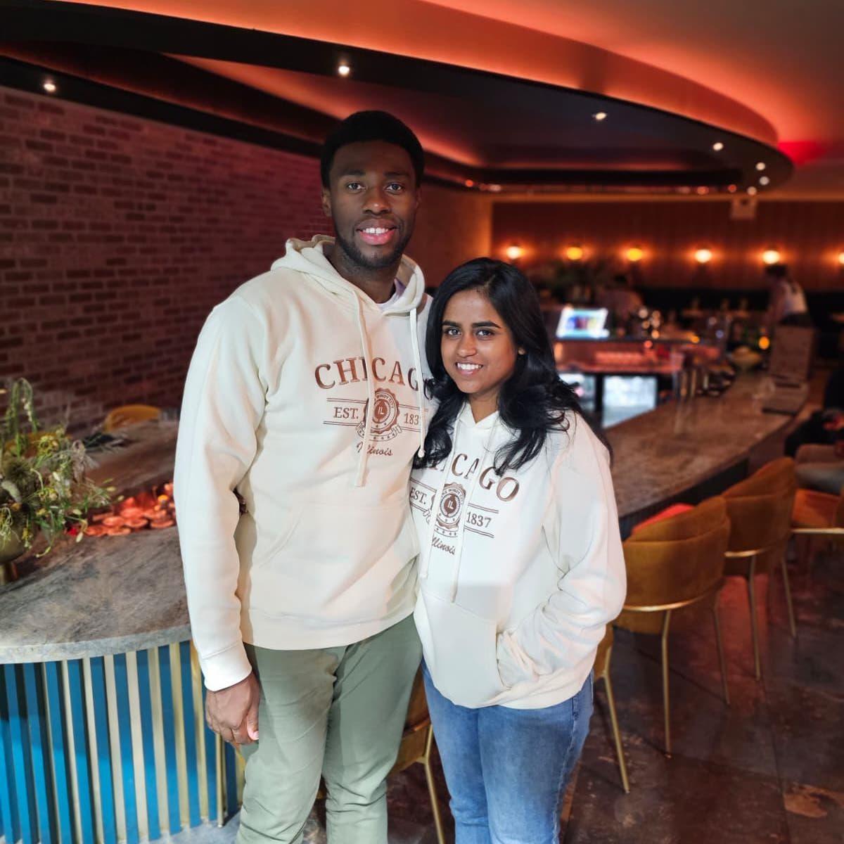 When we first began speaking, she thought the idea of matching tops was "corny" ...well, well, look at us now.