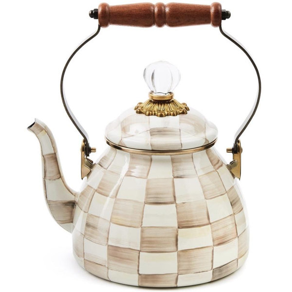 Mackenzie-Childs Check Tea Kettle