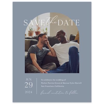 Dusty Blue Wedding Digital Save the Date - Olaya Photo