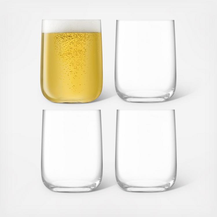 LSA International Bar Pilsner Glass Clear Set of 2