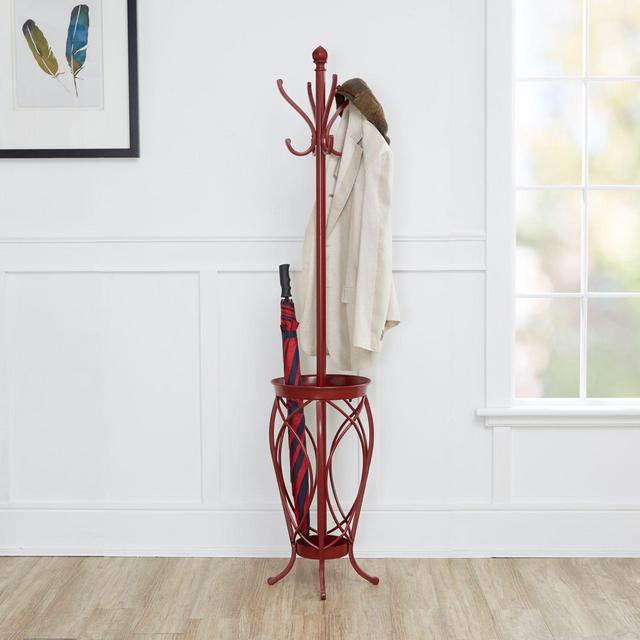 Ampersand™ Charleston Standing Coat Rack in Red