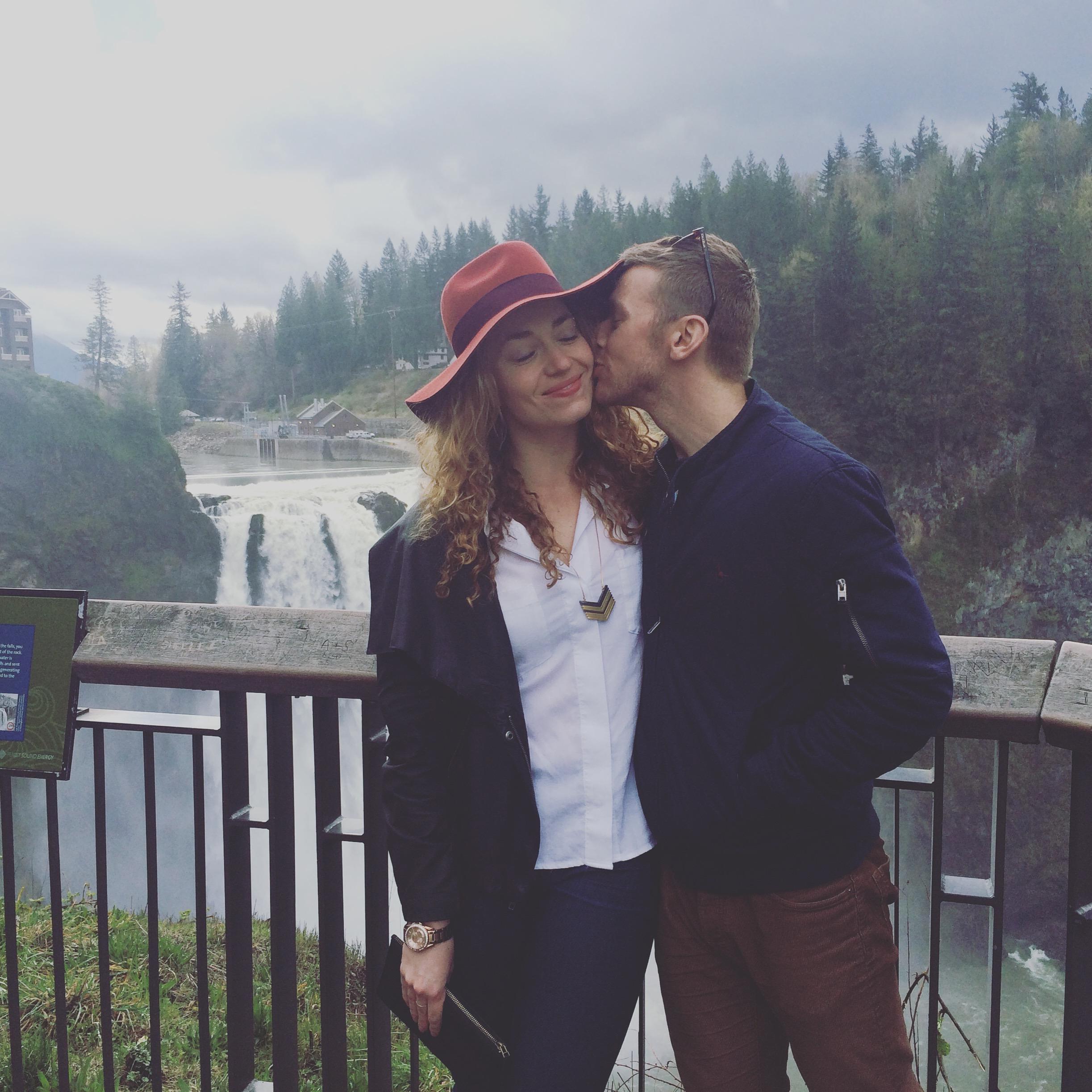 Birthday surprise for Norah's 29th. Snoqualmie Falls, 3.24.16