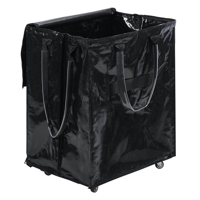 yatuiex Hulken Bag with Wheels, Reusable Grocery Bag on Wheels, Rolling Tote Bag with Unbreakable Handles, Collapsible Shopping Trolley, Rolling Tote, Zipper Closure Black Large