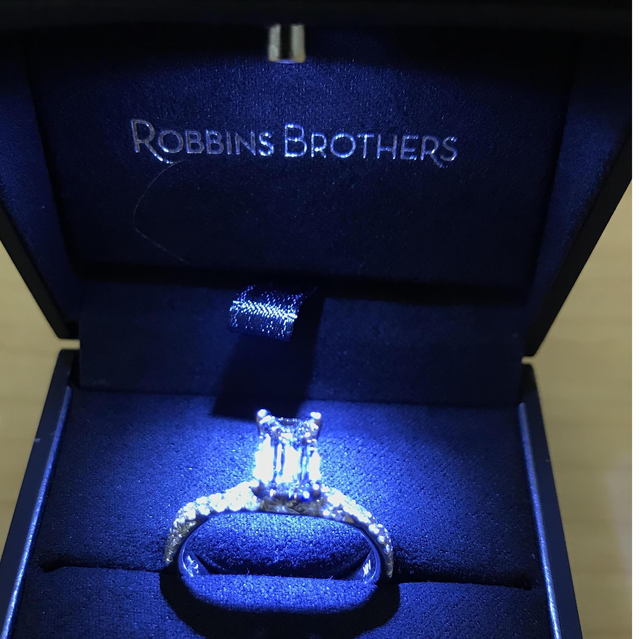 The ring... Center diamond is from Stef's grandma, a family heirloom