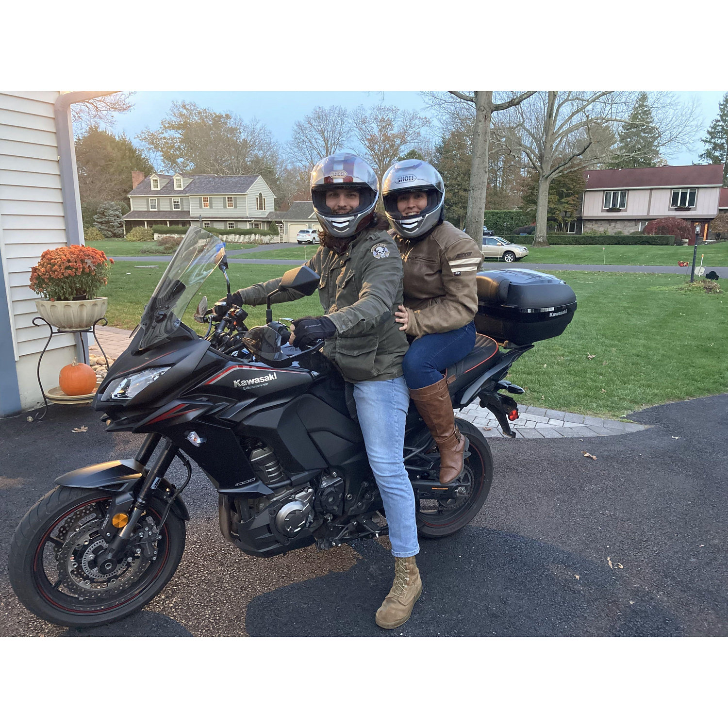 On our fifth date, Joseph rented a motorcycle for us to take a long drive up the Delaware River.