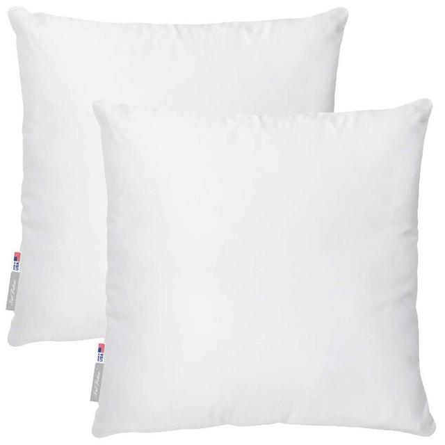 Pal Fabric (Set of 2) 16x16 Square Sham Soft Cotton Feel Microfiber Pillow Insert Made in USA (16x16)