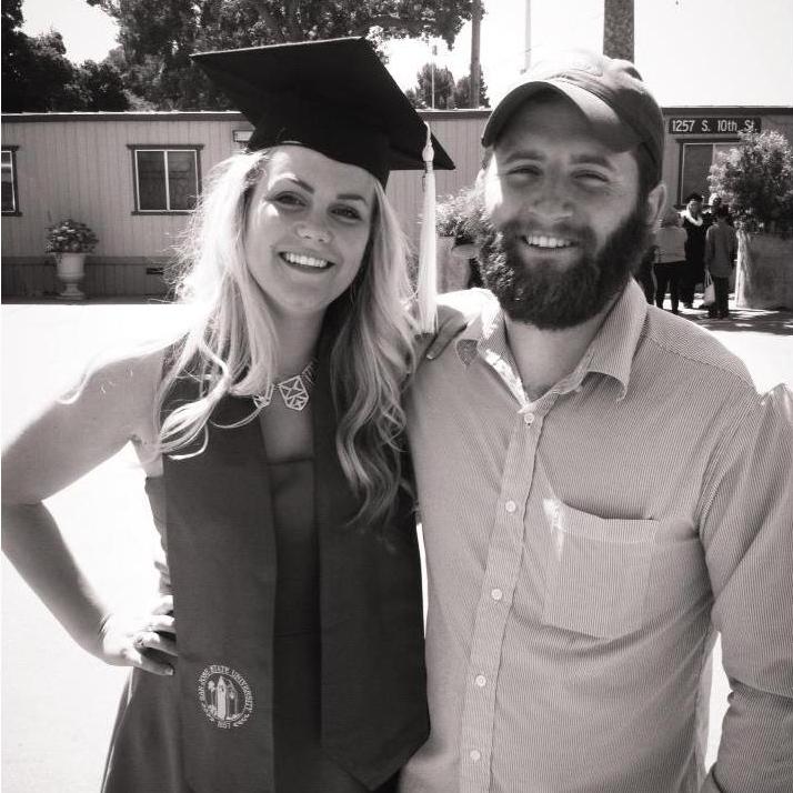 At Justine's graduation ceremony, San Jose State University - 2013