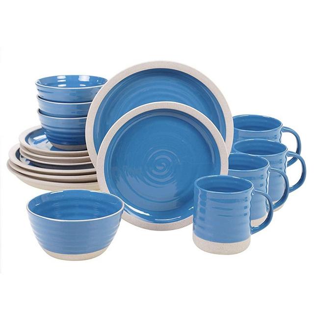 Certified International Artisan Blue 16 pc Dinnerware Set, Service for 4,One Size, Multicolored