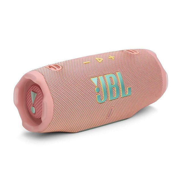 JBL Charge 6 - Portable Waterproof & Drop-Proof Bluetooth Speaker, Bold JBL Pro Sound with AI Sound Boost, 28Hrs of Playtime, Built-in powerbank & Comes with a Sturdy/Removable Carrying Strap (Pink)