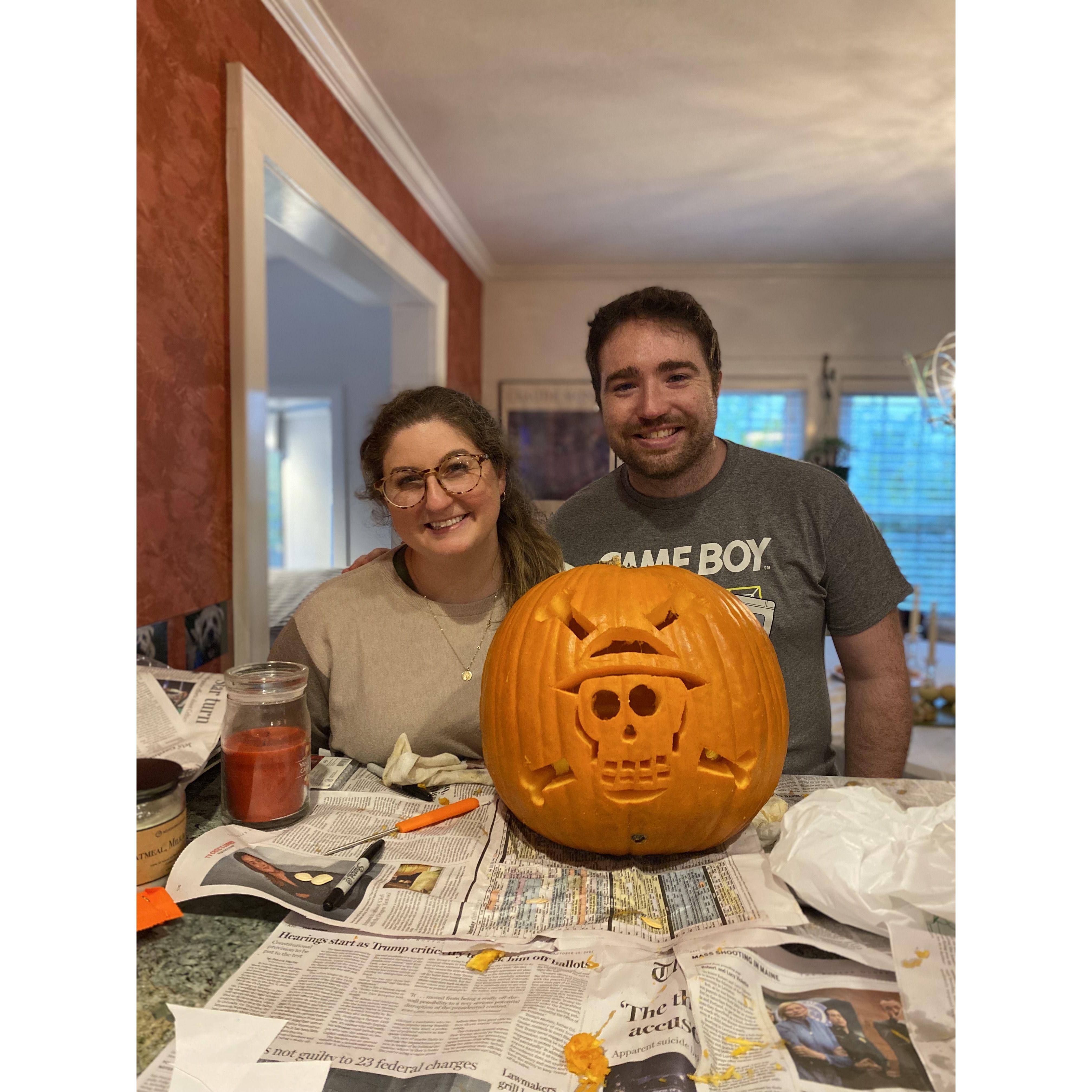 One Piece pumpkins!