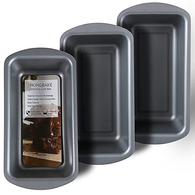Loaf Pans for Baking Bread Set - HONGBAKE 9x5 Nonstick Bread Tin, Perfect for Homemade Bread, Gray