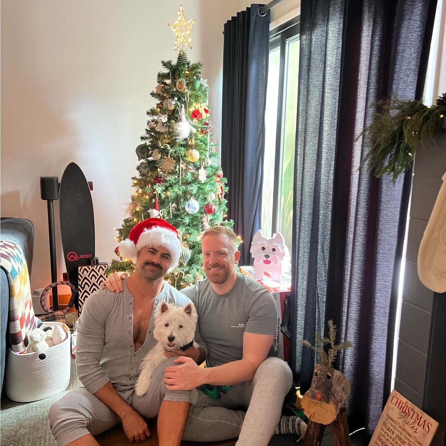 Tobi the Westie's first Christmas.