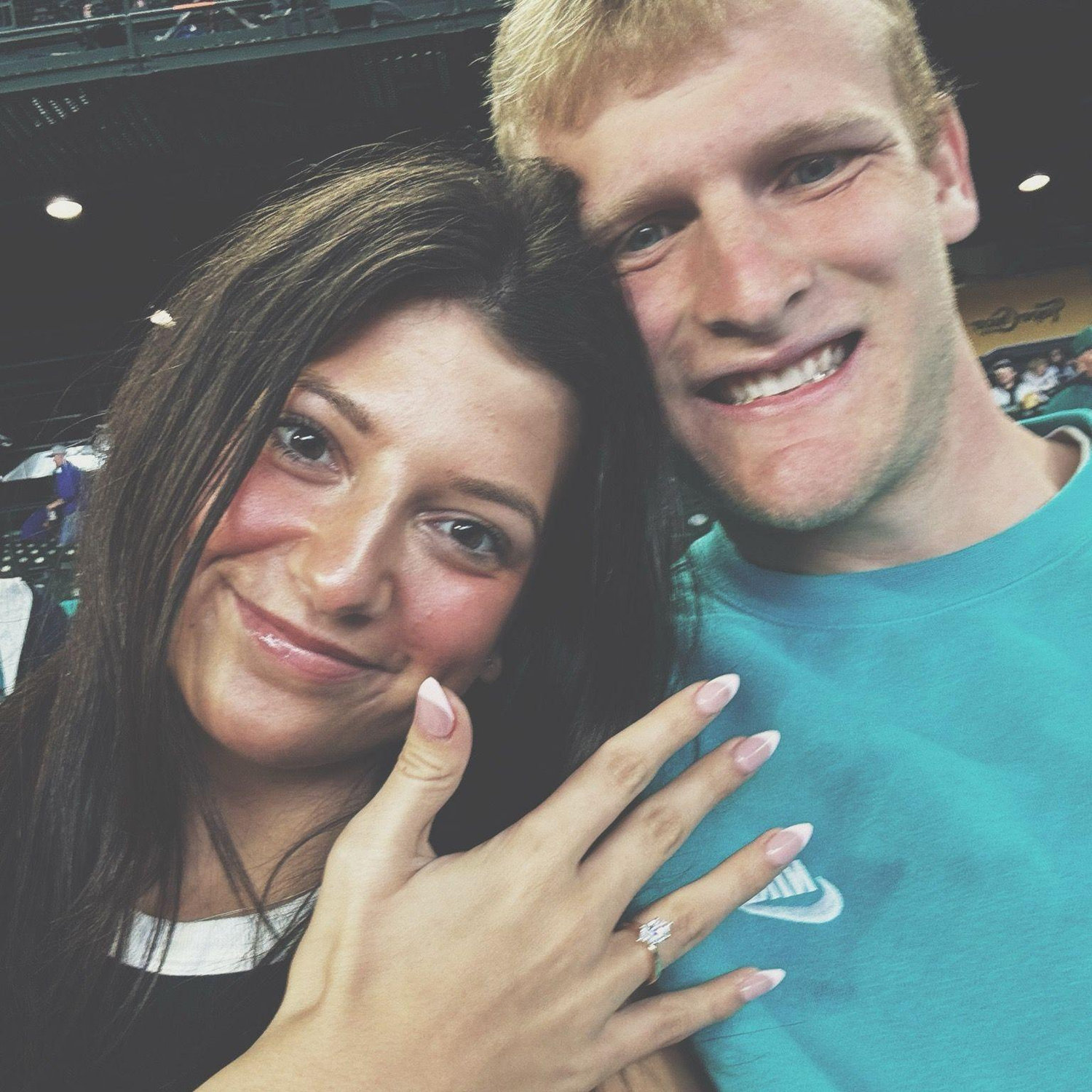 When Sam and Quinn visited Seattle for spring break they went to a mariners game. They even made it on the Jumbotron!