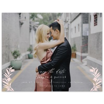Blush, Pink Wedding Digital Save the Date - Callahan Photo