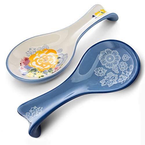 Spoon Rests, Ceramic Make, by KooK, Set of 2, Traditional Design