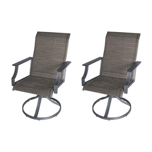 Backyard Creations® Southfield Brown Swivel Rocker Dining Patio Chair Set - 2 Pack at Menards®