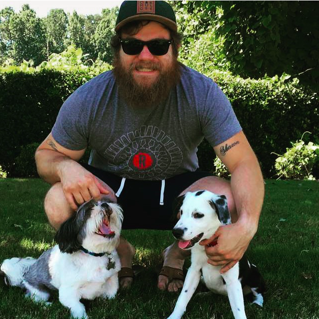 Dan with his puppers