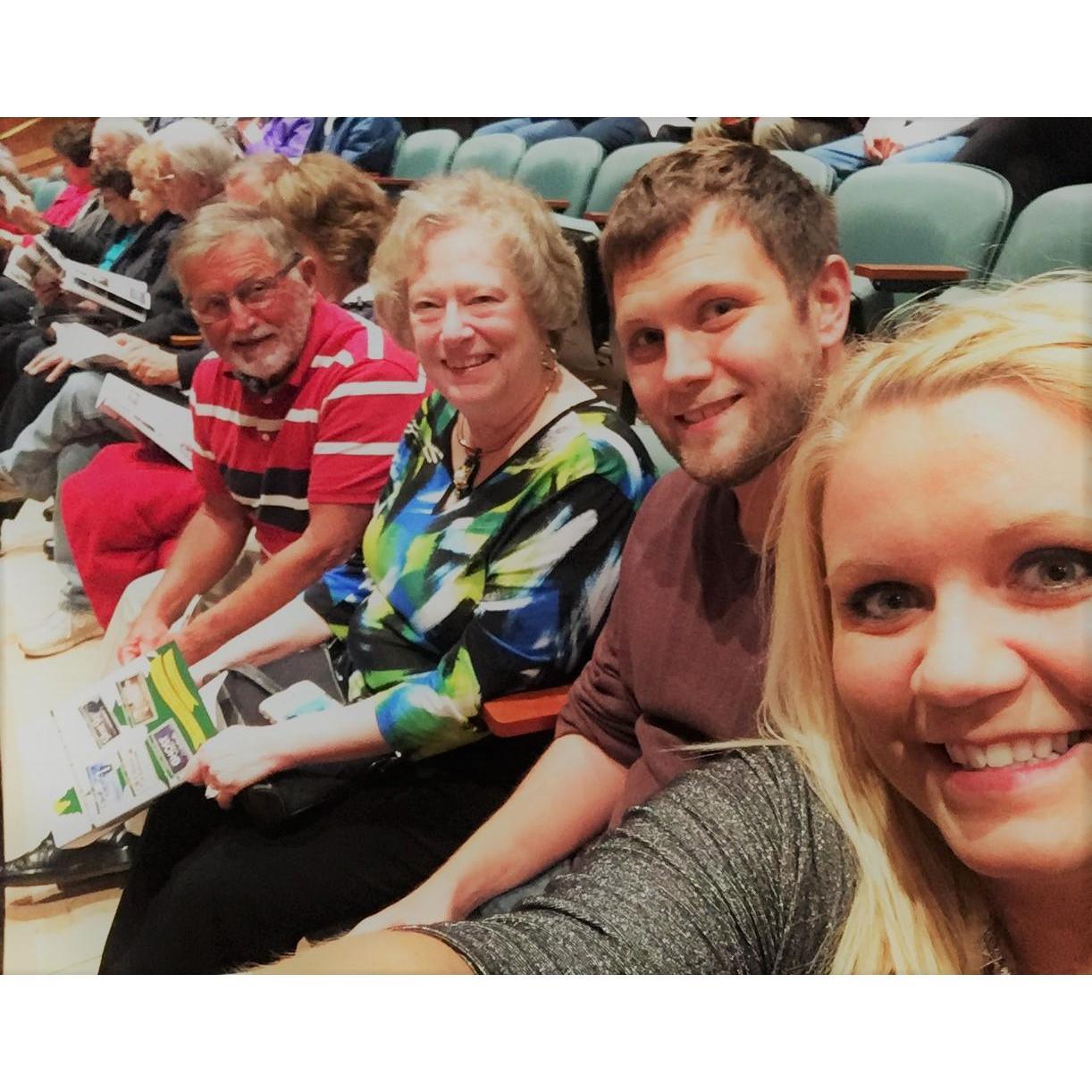 Watched the Peninsula Players perform George Washington's Teeth. Thanks Ted and Mary Lou!