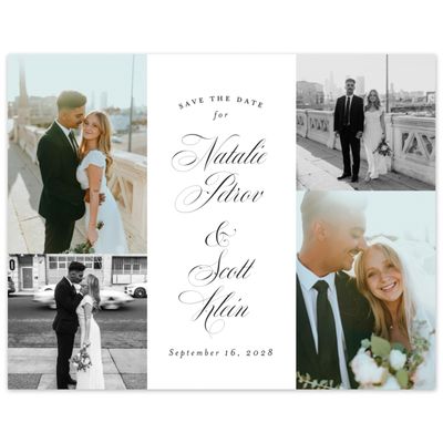 White Modern Wedding Digital Save the Date - Marvis Classic