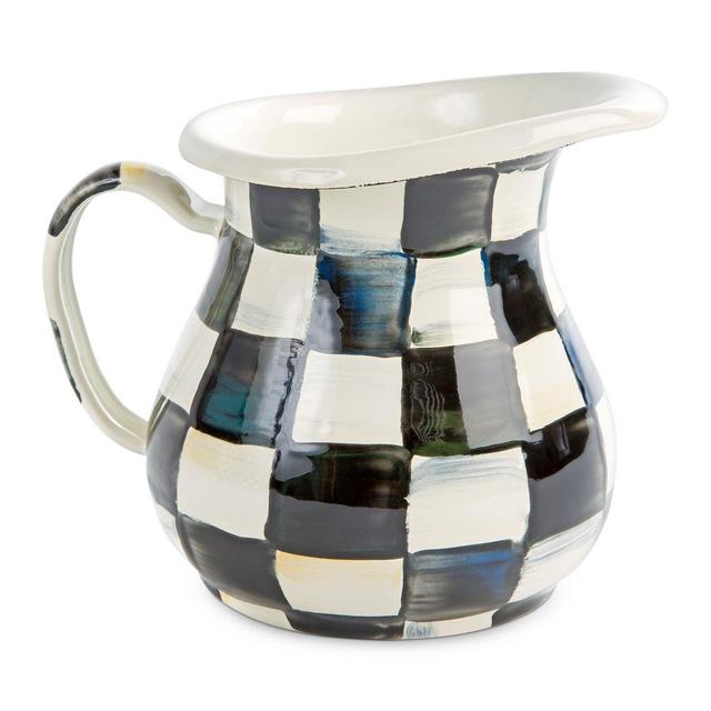 MacKenzie-Childs Courtly Check Enamel Creamer