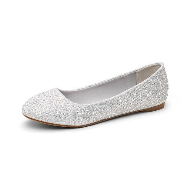 DREAM PAIRS Women's Sole-Shine Rhinestone Ballet Flats Shoes