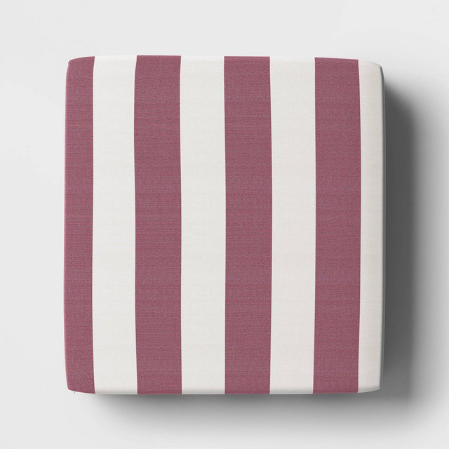 24"x22" Cabana Stripe Outdoor Deep Seat Cushion Red - Threshold™