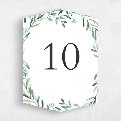 White Diamond Wedding Table Number - Eastwick