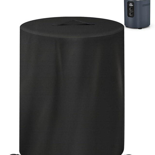 Cover for Ninja Fireside360 — 600D Oxford with PVC Backing — Critical Seam Taping, Water-Resistant Dust, Lift Handles, Dual Drawstring Hem — Fits for Fireside360 Fire Pit (Standard)