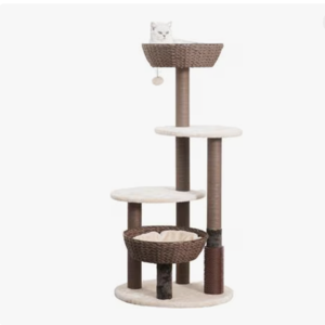 Large Cat Tree with Scratching Posts, Brown