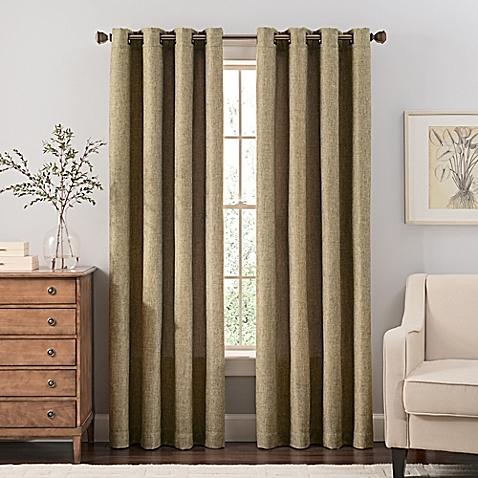 Reina 84-Inch Grommet Top Window Curtain Panel in Green