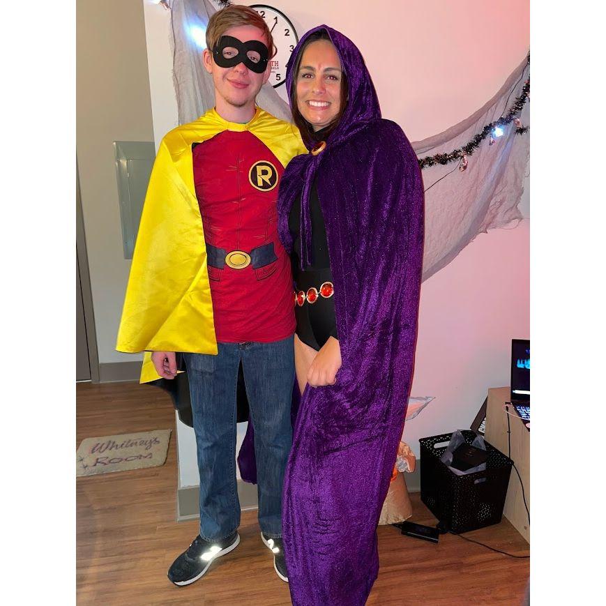 Halloween Costumes: Robin and Raven from Teen Titans